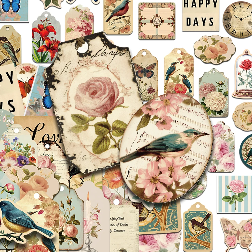 52 قطعة ملصقات تلفزيون أداة ريترو للهاتف المحمول زجاجة دفتر سكيت DIY ملصقات جمالية مقاومة للماء هدية إبداعية #1