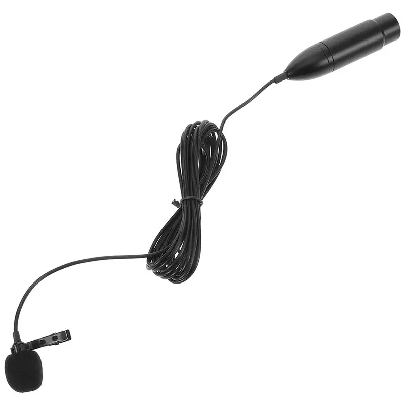 Promotion Lavalier Microphone 48V XLR 3 Pin Portable Professional Metal Lapel Mic Collar Clip For Audio Recording, Video