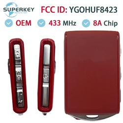 YGOHUF8423 Original Keyless OEM Smart Card Key 433Mhz 8A Chip For 2016 2017 2018 2020 Volvo S40 S60 S90 XC60 XC90