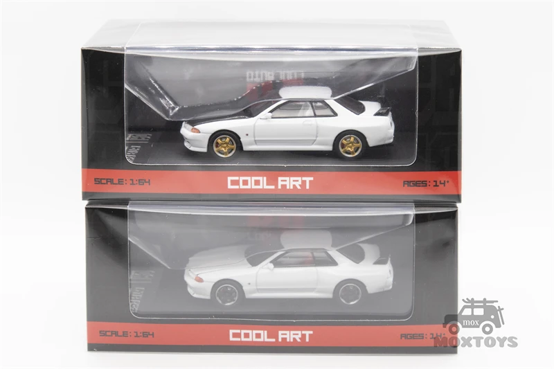 Cool ART 1:64 Nissan GT-R R32 White/Black Diecast Model Car