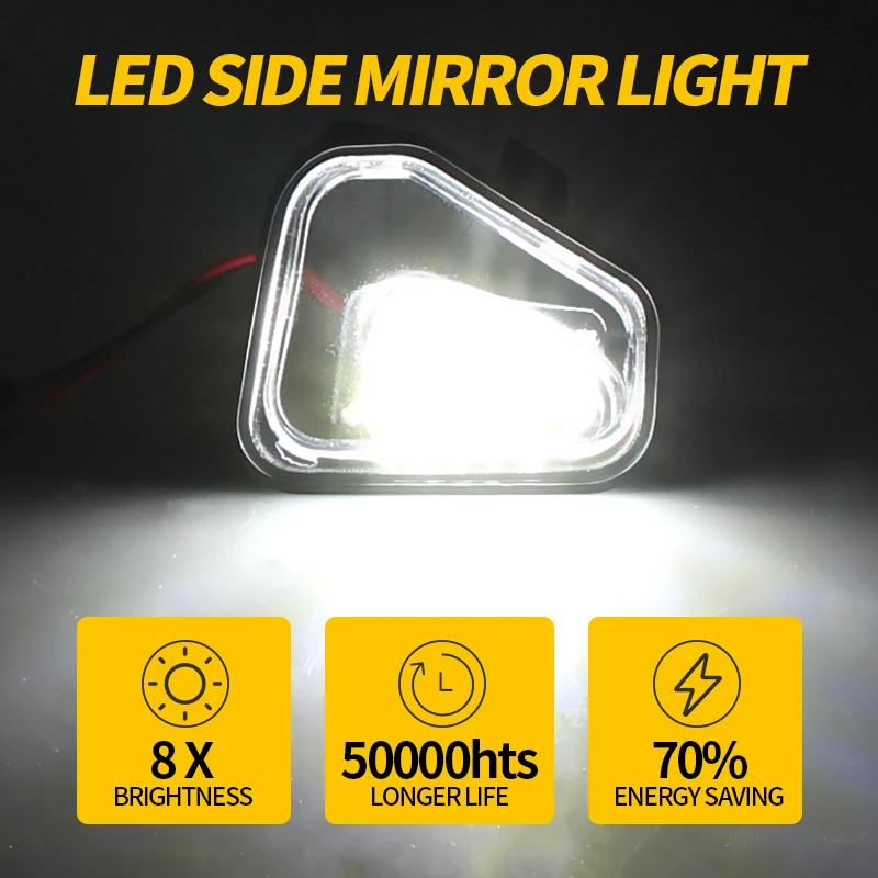 2X For Volkswagen Passat B7 2011-2019 Passat CC 09-12 LED Puddle Light Bulb Under Side Mirror Light No Error Led Puddle Lamp view 2
