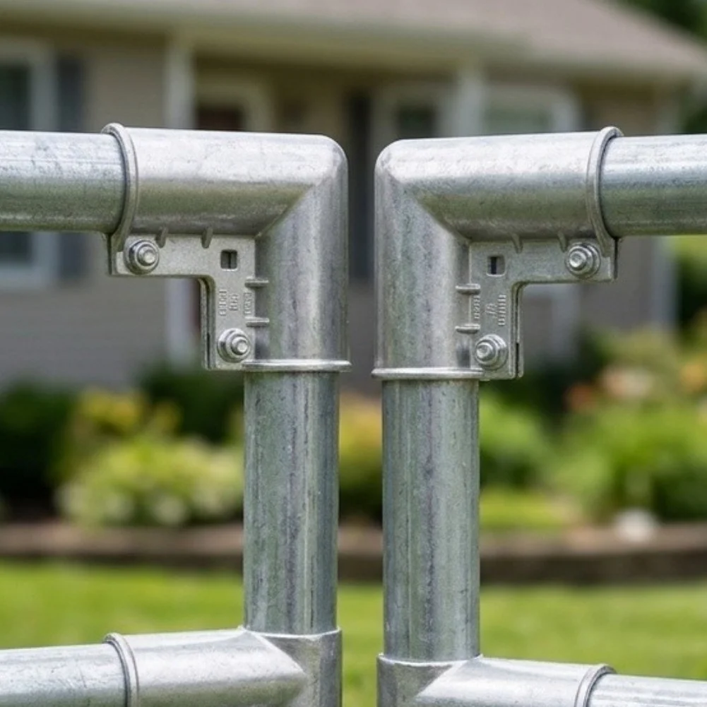 For 1-3 8 Inch Pipes Gate Corner Kit Aluminum Gate Elbow For Smooth Gate Movement 1-3 8 X 1-3 8 Sturdy Connection Design