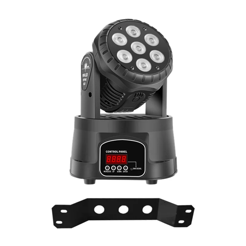 A41T Mini LED Moving Head Wash 7X10w LED Light 4 In 1 RGBW With Rotary Voice Control For DJ Music Party Dance Club