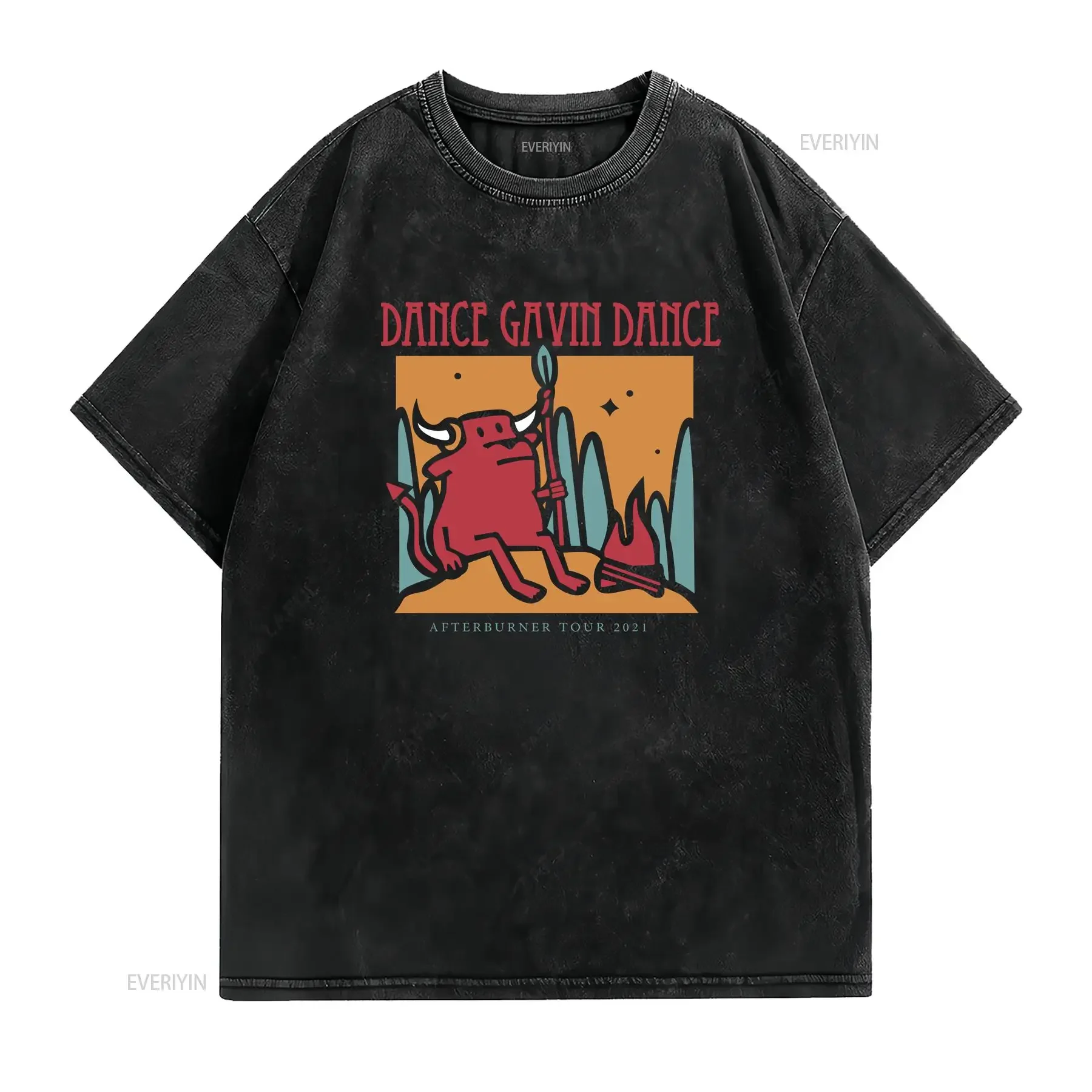 DANCE GAVIN T SHIRT AFTERBURNER TOUR 2021 All Size S 5XL CB145 vintage Washed Stretched Unisex streetwear Soft designer clothes