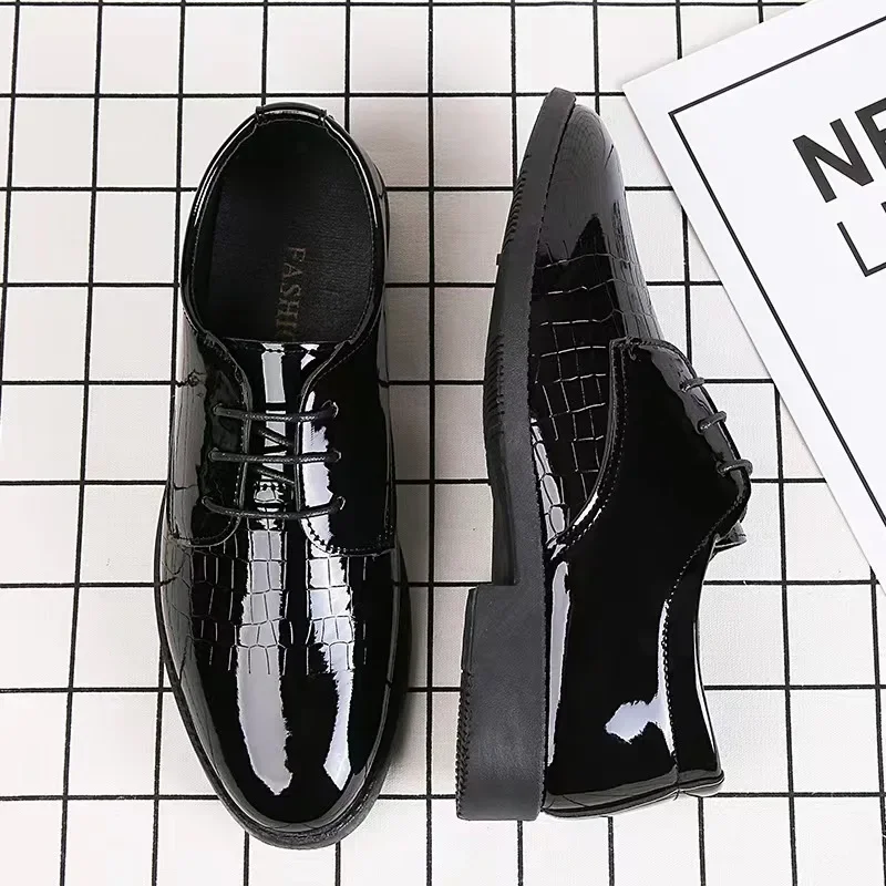 Men Leather Shoes Business Formal Fashion Leather Shoes Korean Style Casual Youth Versatile Men Leather Shoes