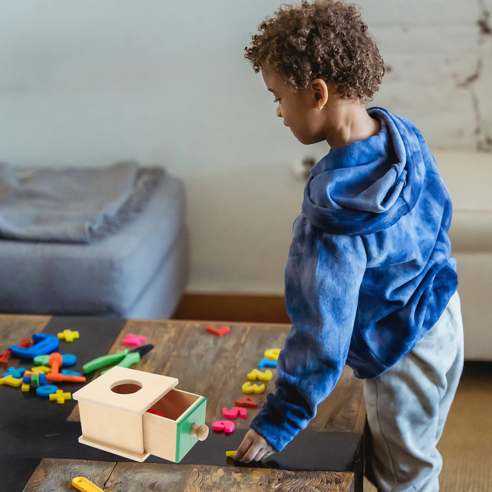 

Round Wooden Educational Kids Hand-Eye Coordination for Birthday Holiday Gift Early Learning Excellent Wood Material