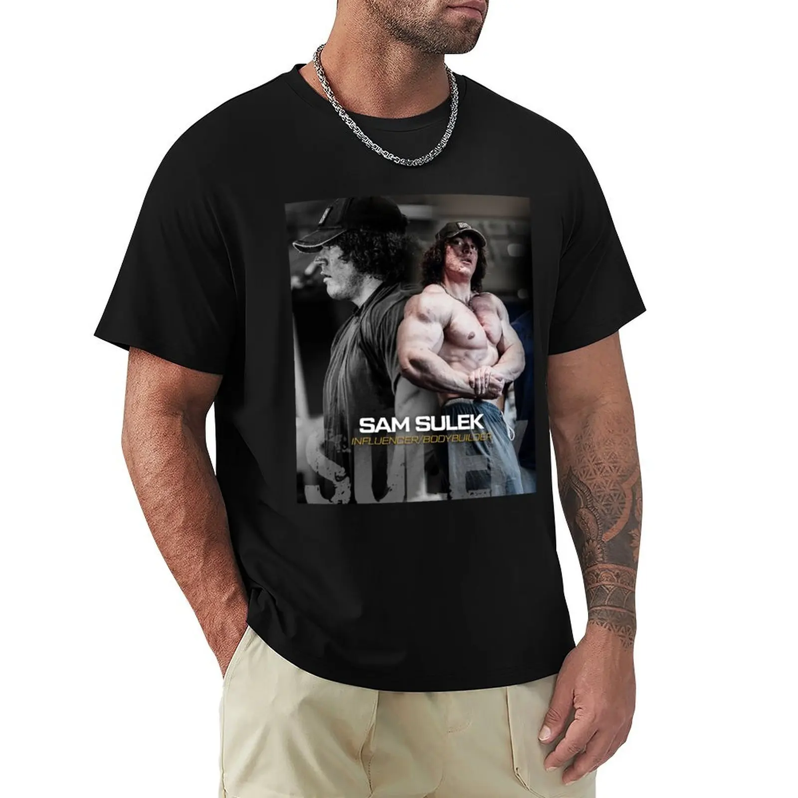 

Sam Sulek - Hosstile Athlete T-Shirt customs baggy shirts Louboutins mens workout shirts