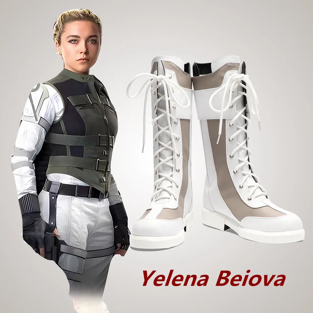 

Blackwidow 3th Yelena Beiova Косплей Костюм Обувь Сапоги ручной работы из искусственной кожи на Рождество Хэллоуин Вечеринка