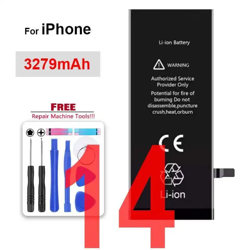 

Mobile Phone Battery 3279mAh For Apple iPhone 14 Long-Lasting