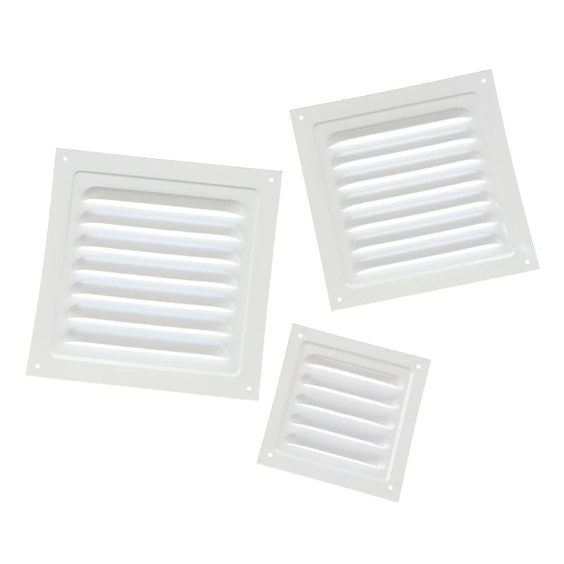 New 1Pc 100-250mm Aluminum Alloy Air Vent Grille Air System Net Cover Screen Exhaust Outlet Square Heating Cooling Vents Plate