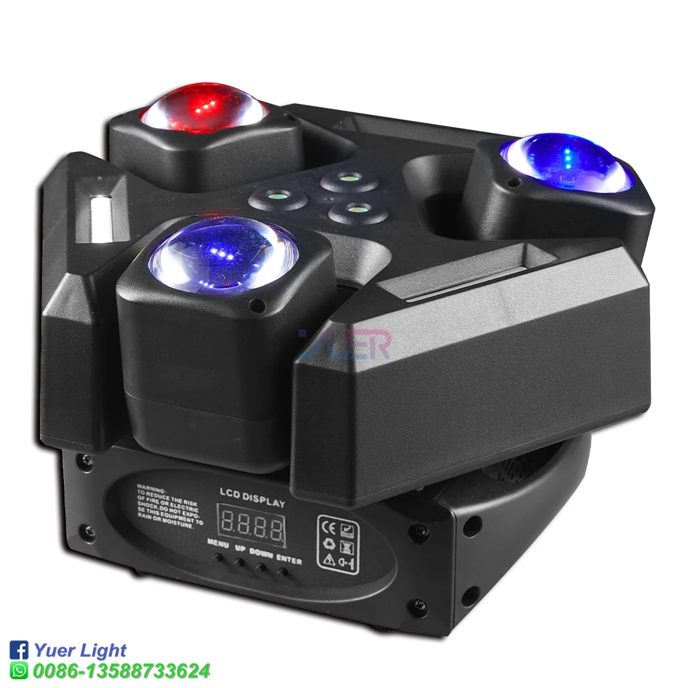 Imagem -03 - Strobe Laser Stage Effect Light Girando Moving Head Light 3-head Beam Bar Party Stage Performance dj Equipment