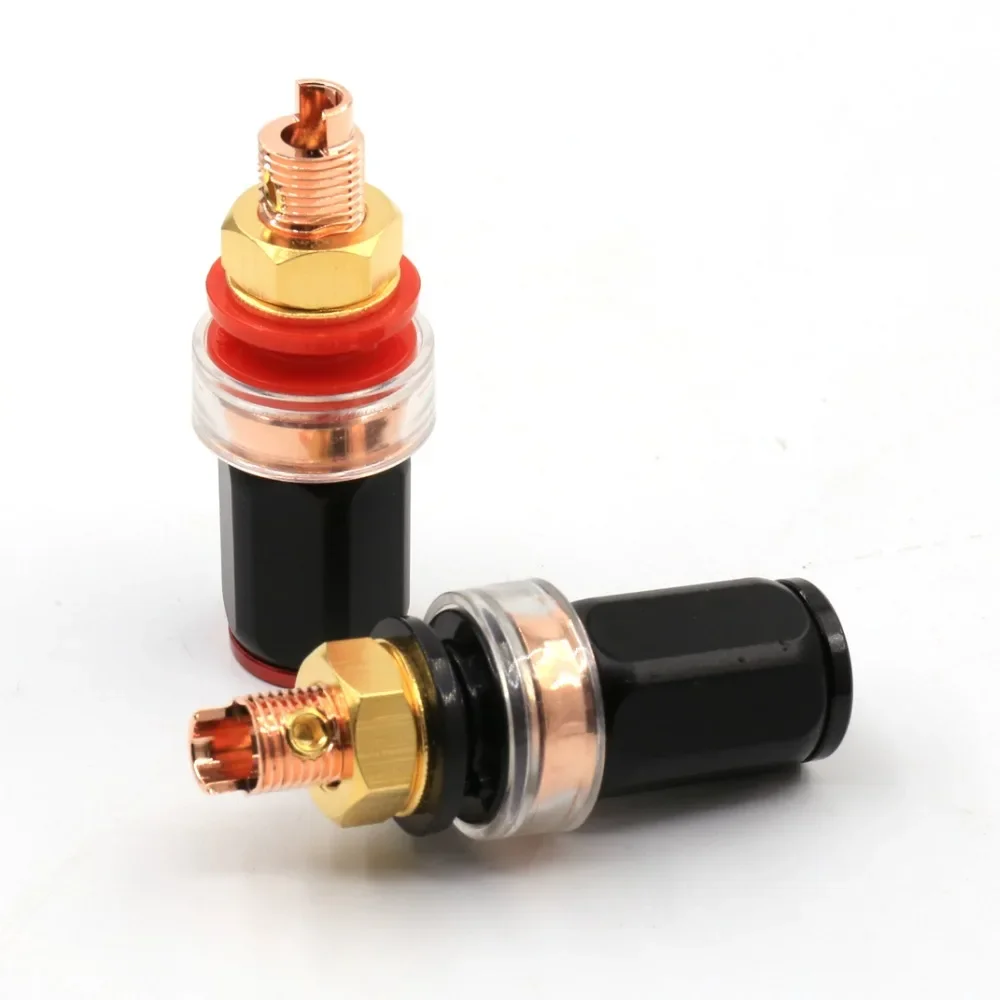4PCS Hi-End Speaker Binding Post 4MM Banana Plug Socket Amplifier Terminal Connector for Hi-Fi Audio System