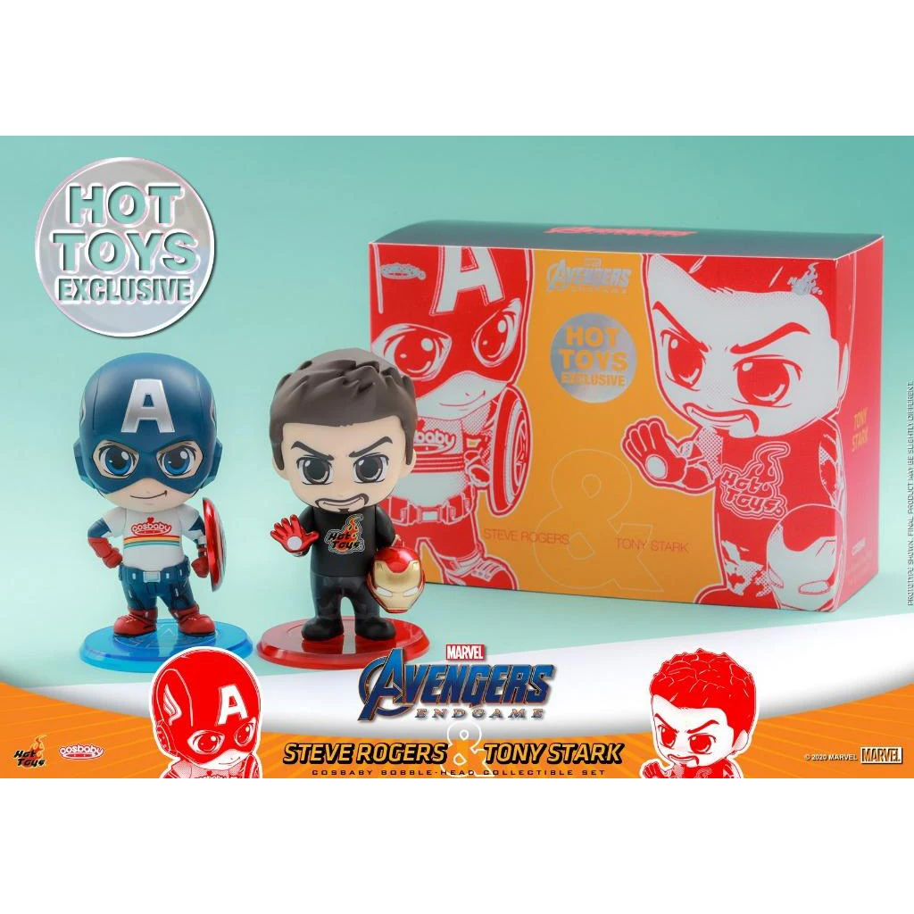 

In Stock 100% Original HOTTOYS Cosbaby COSB848 Iron Man Captain America Movie Character Model Collection Artwork Q Version