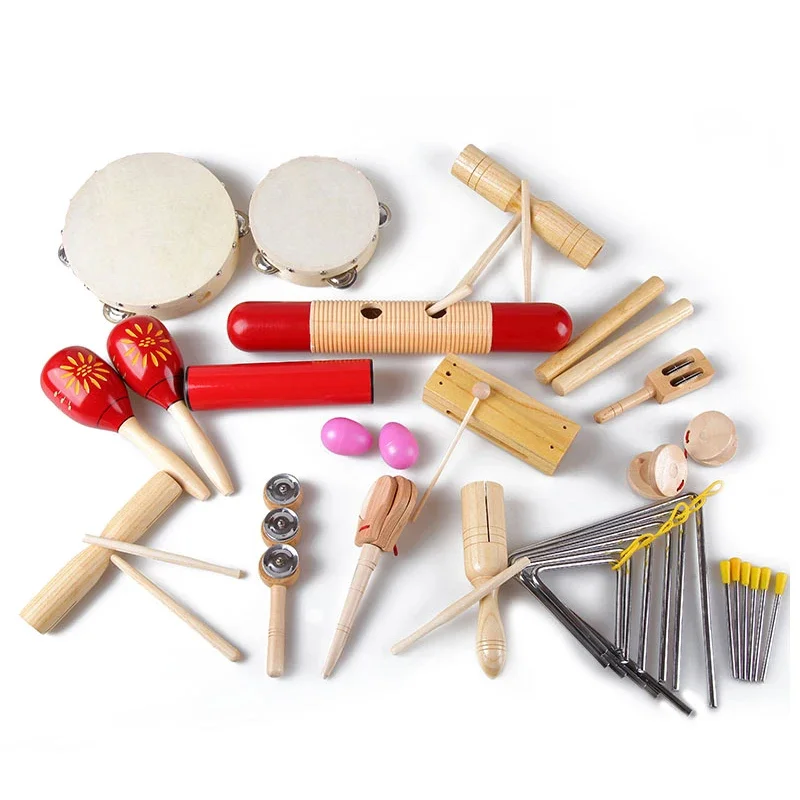 Professional Company Custom Music Toy Kit Toddler Musical Instruments Set With Xylophone Kids Wooden Toy Percussion Set