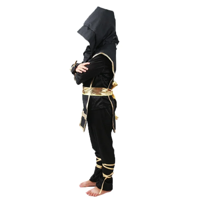 Halloween Deluxe Ninja Costume for Kids Black Ninja Costume for Boys Ninja Costume Dress Up with Mask