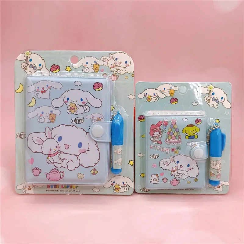 24Pcs Sanrio Notebook Journal My Melody Kuromi Cinnamoroll Kawaii  MIini Portable Ledger School Supplies Stationery Holiday Gift