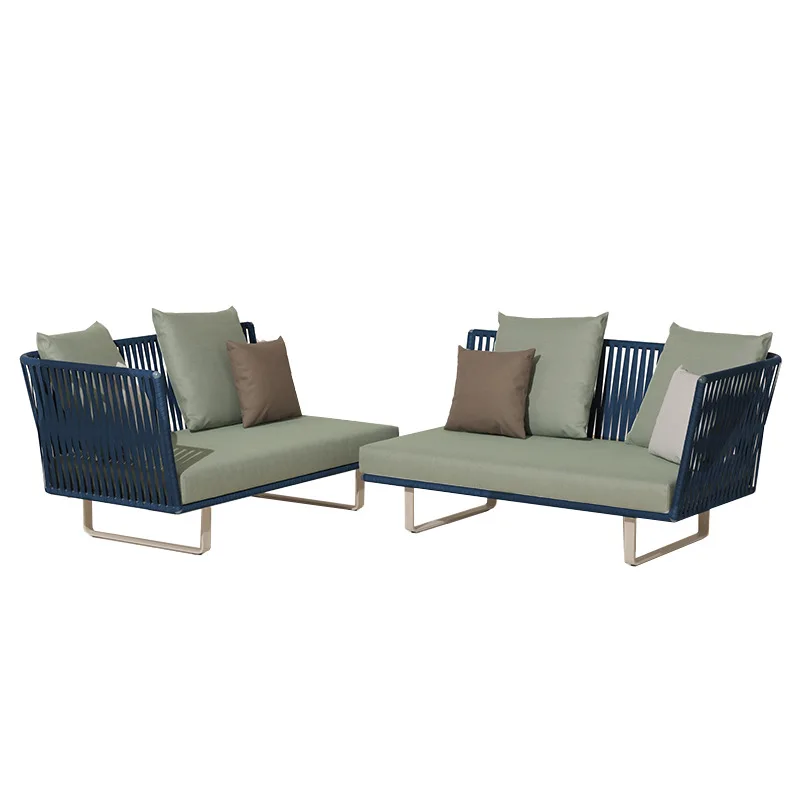 

Outdoor Rattan Sofa Coffee Table Combination Living Room Rattan Courtyard Leisure Furniture