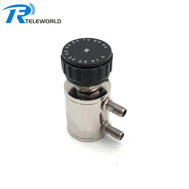 6GHz 2W 0-60dB 70dB 80dB 10dB step SMA Knob Manually Variable RF Attenuator 10dB Step Attenuator