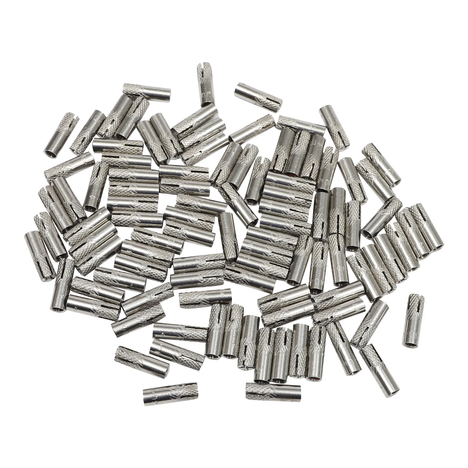 100Pcs Stainless Steel Concrete Expansion Anchor Stone Drop in Female Drill 1/4