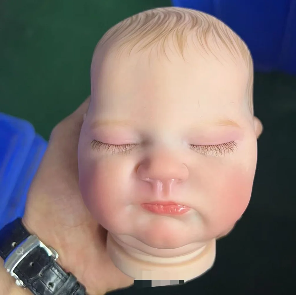 19inches Already Painted Reborn Doll Kits Quinlyn Sleeping Baby 3D Painting with Visible Veins Cloth Body Included Eyelashes