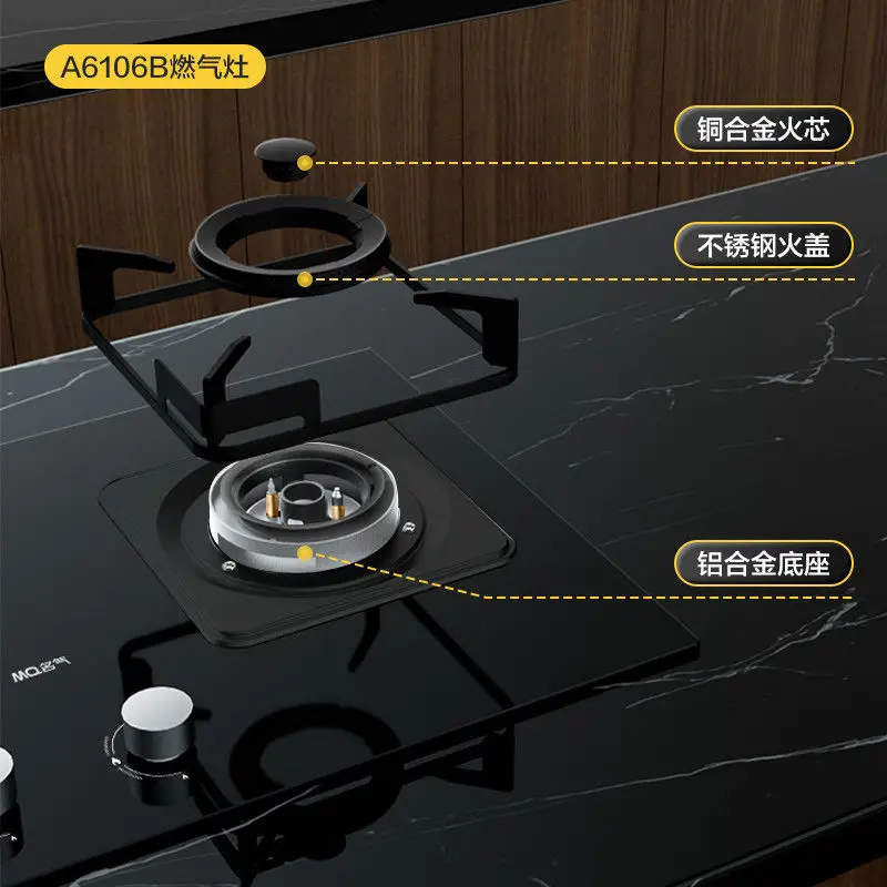 Stufa a risparmio energetico con fuoco feroce da 5200 W A6106B stufa doppia per uso domestico incorporata a doppio scopo grande potenza di fuoco