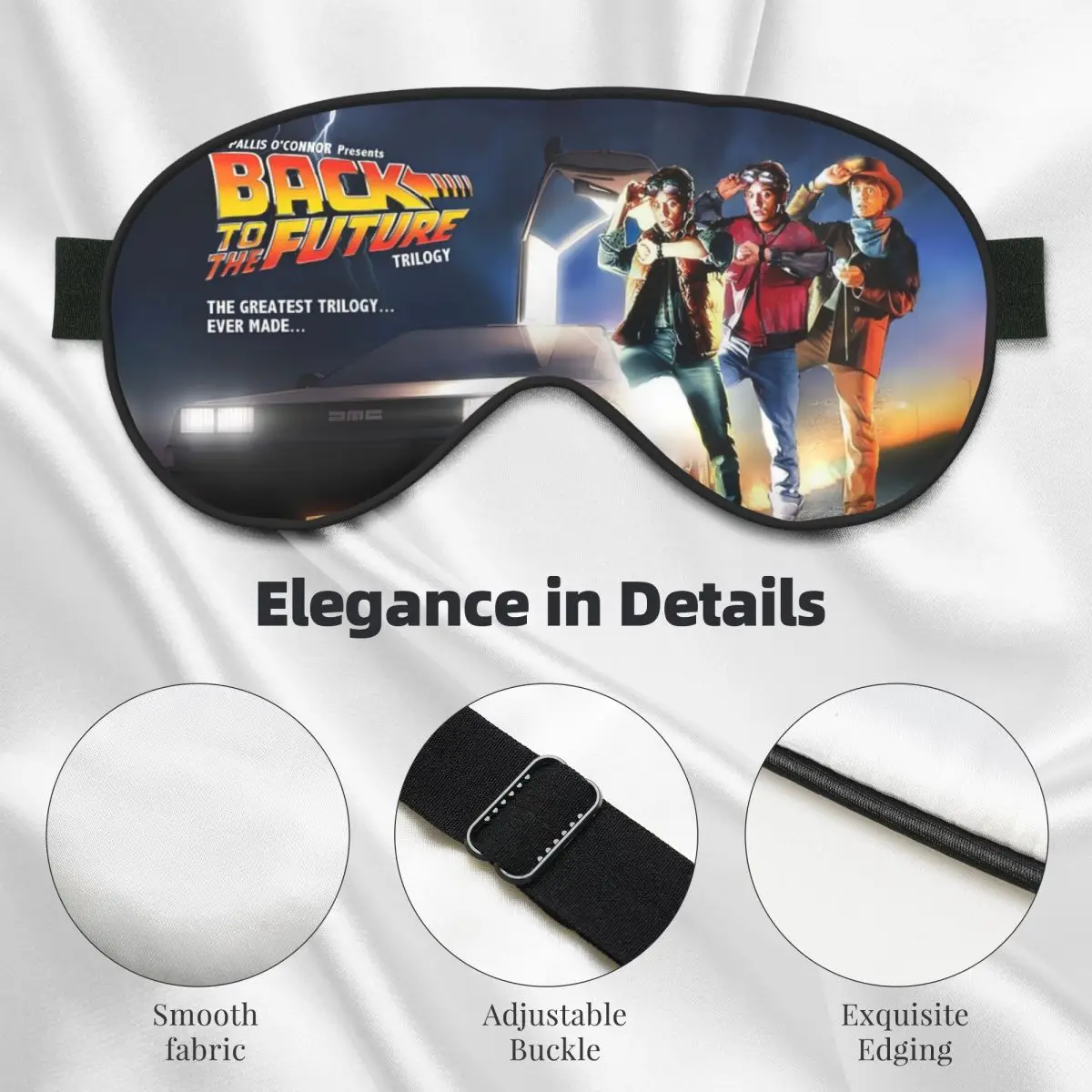 العودة إلى المستقبل قناع عين ناعم النوم الغمامة الخيال العلمي فيلم كوميدي استراحة الغداء الرجال النساء إيباتش قيلولة الصحة العين يغطي