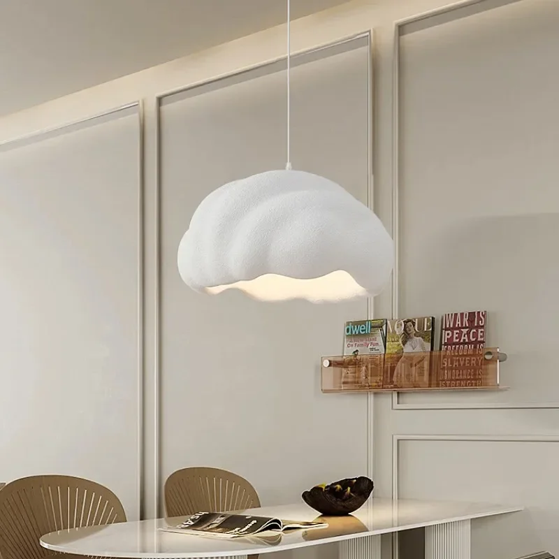 Imagem -02 - Nordic Shell Design Led Pendant Lights Estilo Creme para Sala de Estar Sala de Jantar Mesas de Café Cozinha Ilha Decoração de Casa