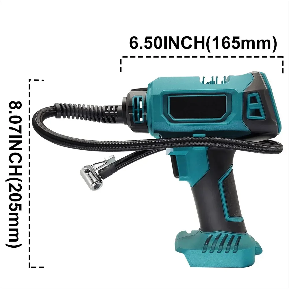 Compressore d'aria portatile per pneumatici per auto con gonfiatore automatico a batteria da 600 mm per batteria Makita 18V (senza batteria)