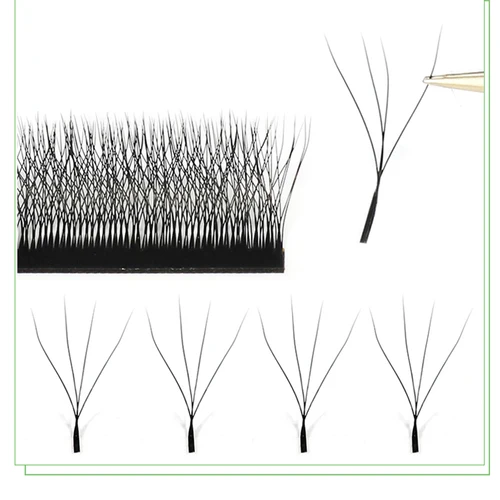 Imagen 2 del producto Extensiones de Pestañas MARIA 4D con Forma de W, Pestañas Rusas de Marca Privada al por Mayor, Clusters de Volumen Fácil de Aplicar, Maquillaje