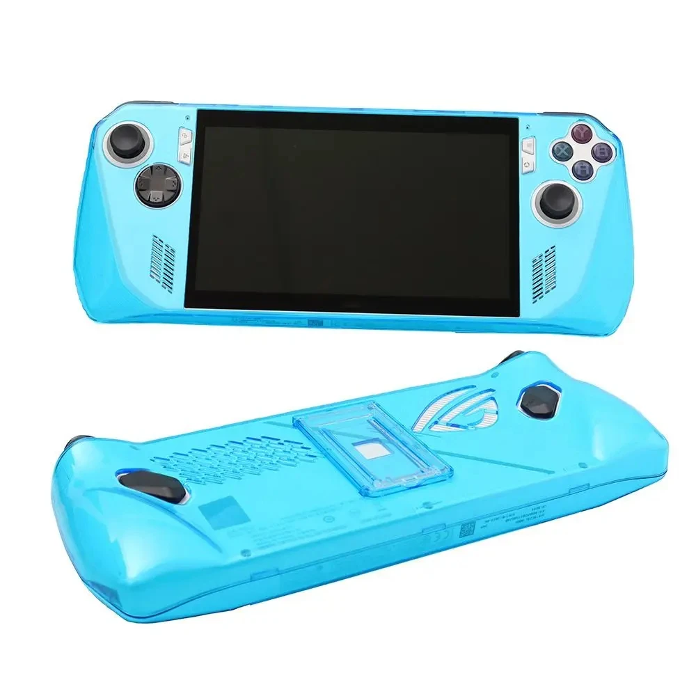 Shockproof Transparent Protective Case with Kickstand for Asus ROG Ally Handheld Console Full Coverage PC Back Cover Shell