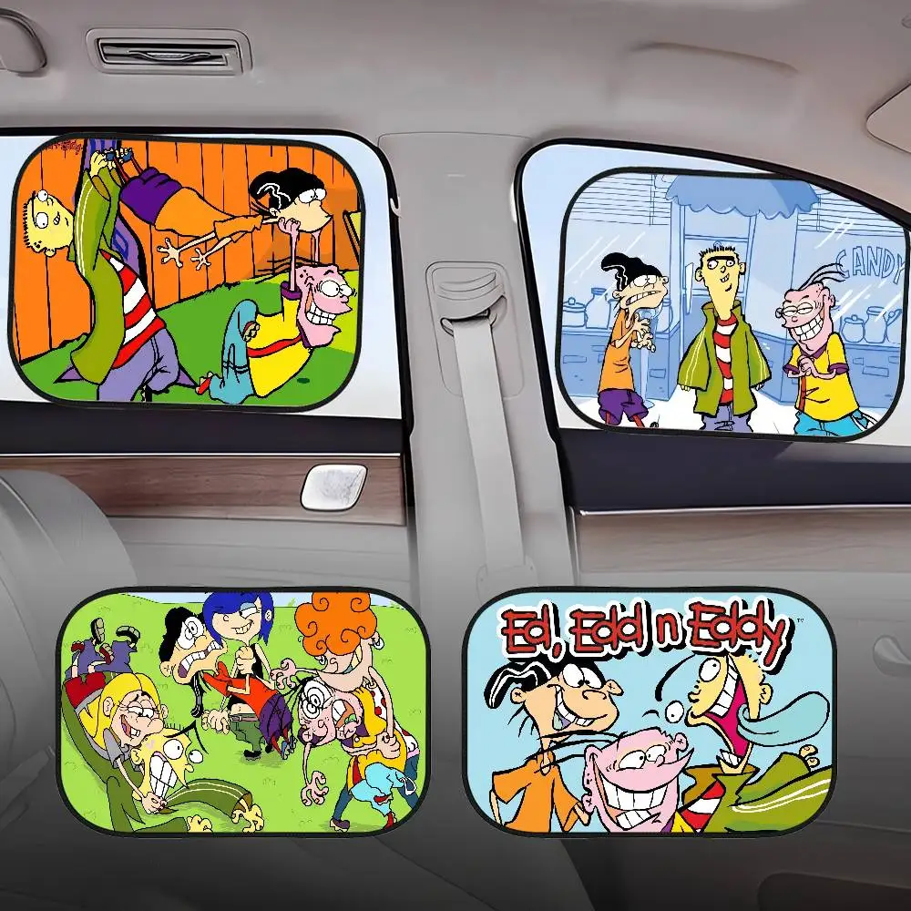 

Cartoon E-Ed Edd N E-Eddy Car Sunshade Window Self-priming Heat Insulation Inside Electrostatic Adsorption Side Curtain