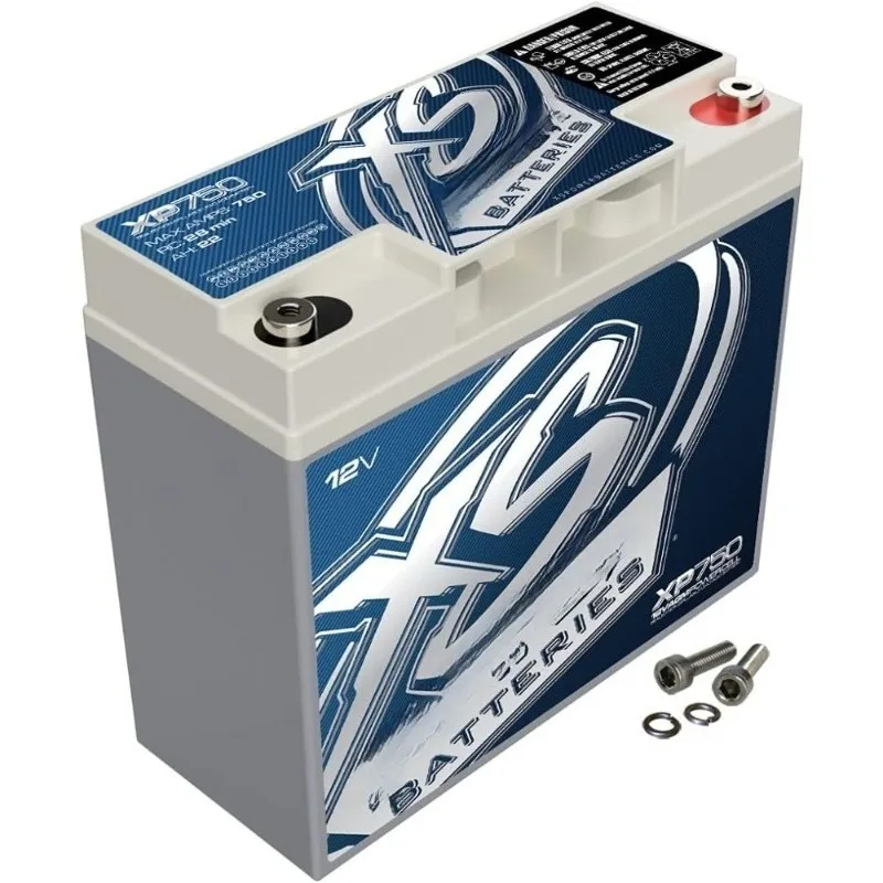 

750A AGM Secondary Battery M6 Terminal 12V 22Ah Deep Cycle Power Cell for Car Audio