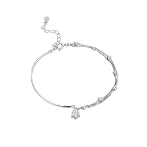 925 Silber Sterlin Schöne Sterne Bänder für Frauen Hochzeitsfeier Mode Schmuck Geschenke Doppelschicht Armbänder Geschenke 10 Haupt schöner Verkauf - №6
