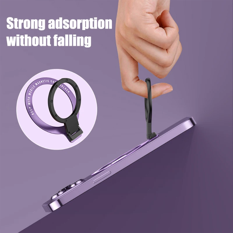 

Новый держатель-кольцо для телефона с подставкой и кольцом для пальца, вращение на 360° ° Вращающаяся подставка, совместимая с iPhone, беспроводная зарядка