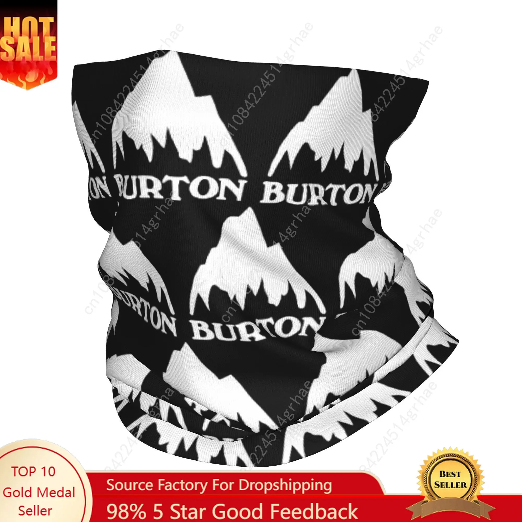 

Custom B-Burtons Neck Gaiter Men Women Windproof Winter Snowboard Ski Bandana Scarf for Hiking