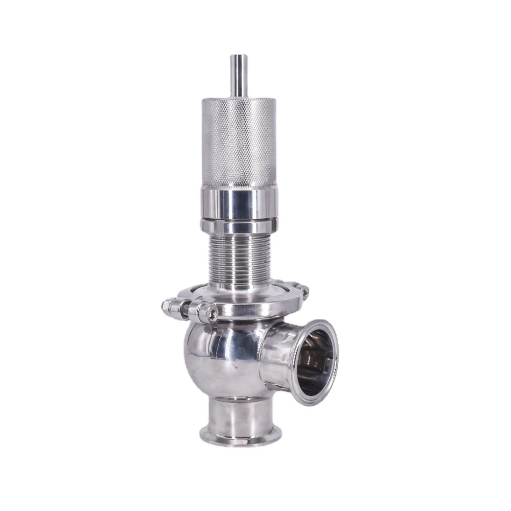 

2" Tri Clamp Adjustable Pressure Relief Safety Valve Sanitary SUS 304 Stainless Steel Liquid Gas Brew Diary Product