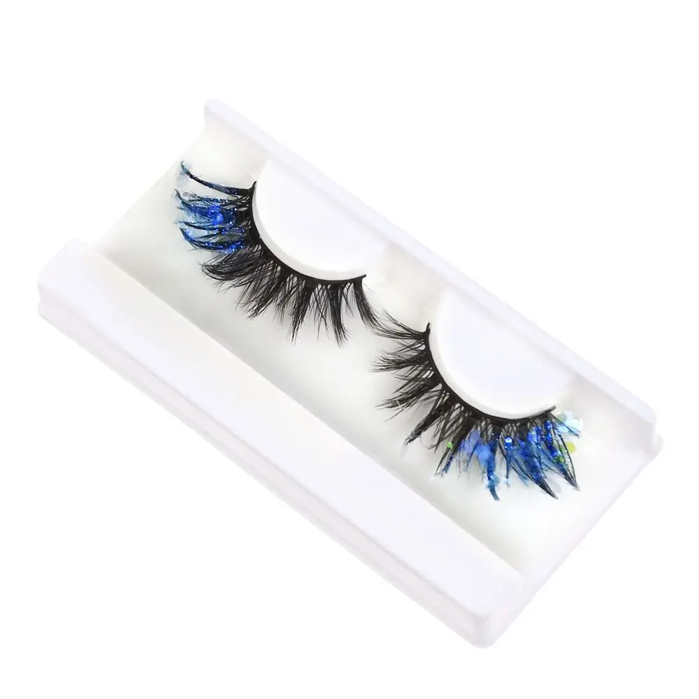 3D Glitter Sequin False Lashes Fluffy Drag Makeup DIY Lashes Decorative Glitter Eyelashes Different Style Fake Eyelashes