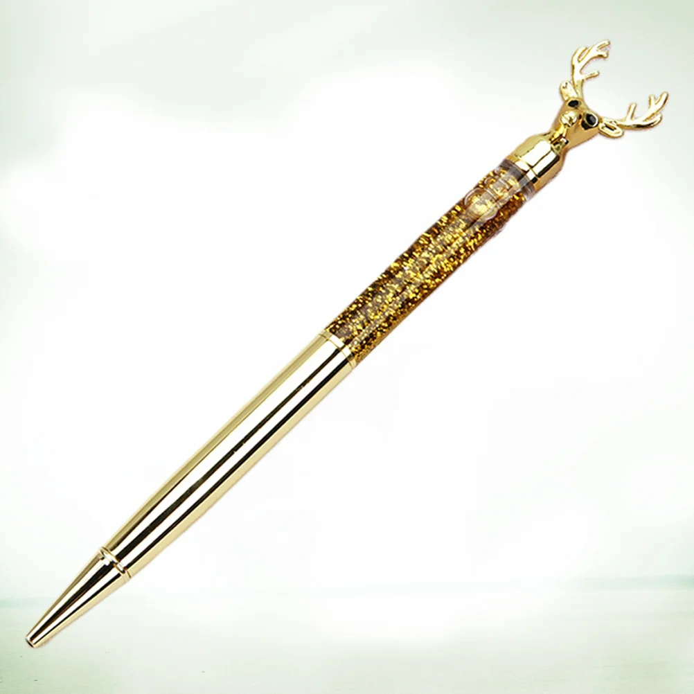 

Reindeer Pattern Ballpoint Pens Metal Body Smooth Writing Wear-Resistant For Study Office Stationery Creative Pen