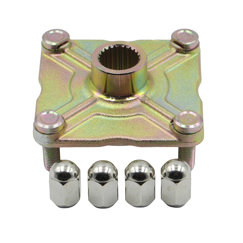 

ATV Quad 23 Spline 4 Stud Wheel Hub Flange With 4 Lug Nuts Go Kart Buggy Four Wheeler Wheel Hub Assembly