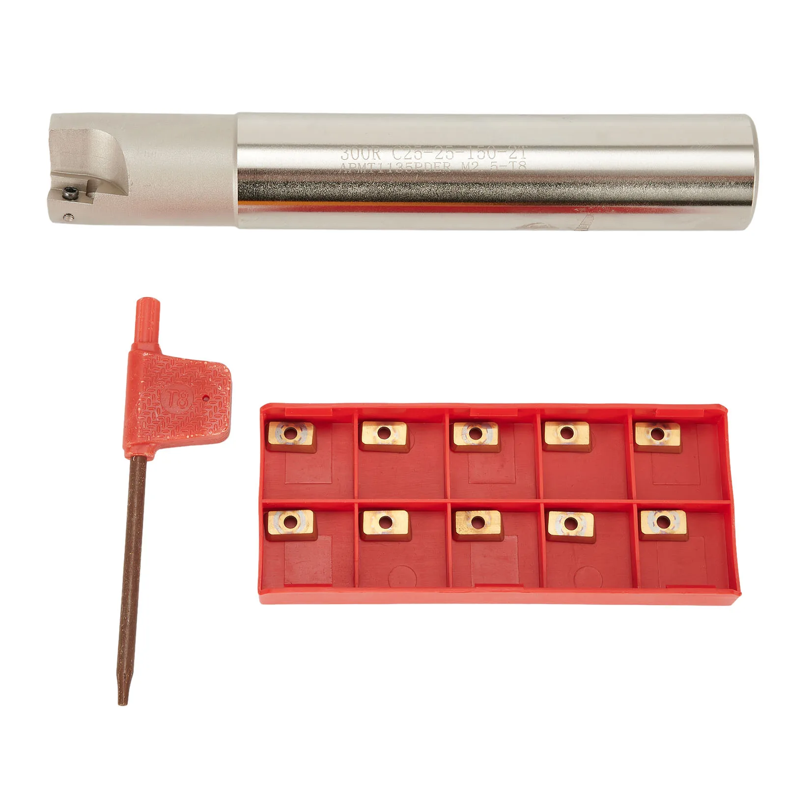 300R C25-25-150-3F Indexable/ Milling Holder With 10pcs APMT1135PDER-DP For Carbide Inserts For CNC/ Steel For Semi Finishing