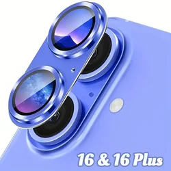 Metal Camera Lens Protector For IPhone 16 15 14 13 Pro Max Plus 16Plus 16Pro 15Pro IPhone16 Tempered Glass Full Cover Accessory