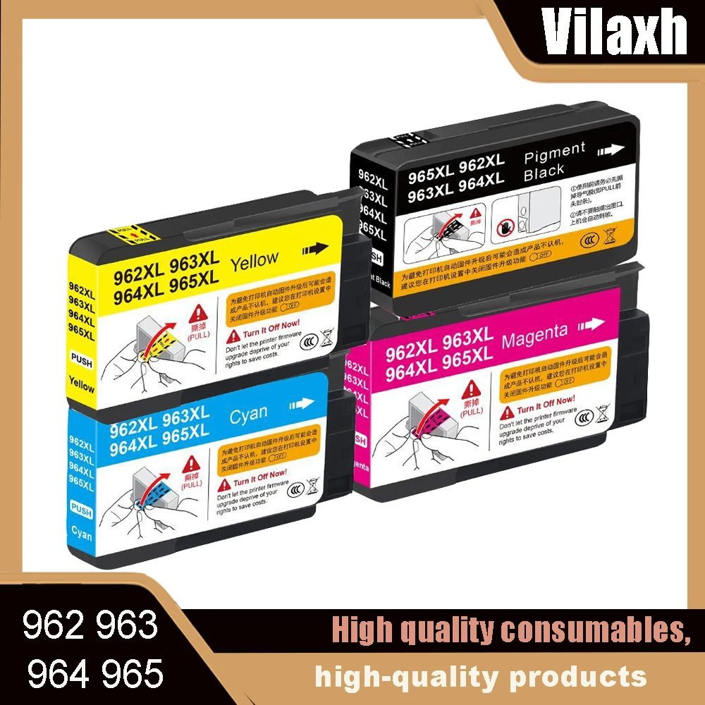 

Vilaxh 963XL 962XL 964XL 965XL For HP963 HP967 Ink Cartridge Compatible for HP OfficeJet Pro 9010 9015 9020 9022 9025 Printer