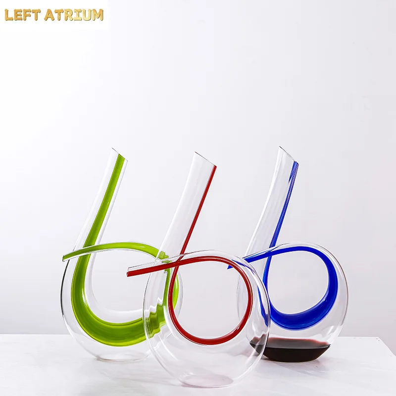 Handmade Art Glass Decanter Wine Separator Bar Wines Container Quick Sobering Device Household Wines Pot Barware Wine Bottle