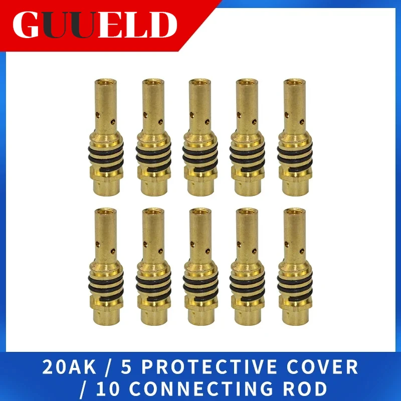 35Pcs 15AK Welding Torch Consumables 0.6mm 0.8mm 1.0mm 1.2mm MIG Torch Gas Nozzle Tip Holder of 15AK MIG MAG Welding Torch