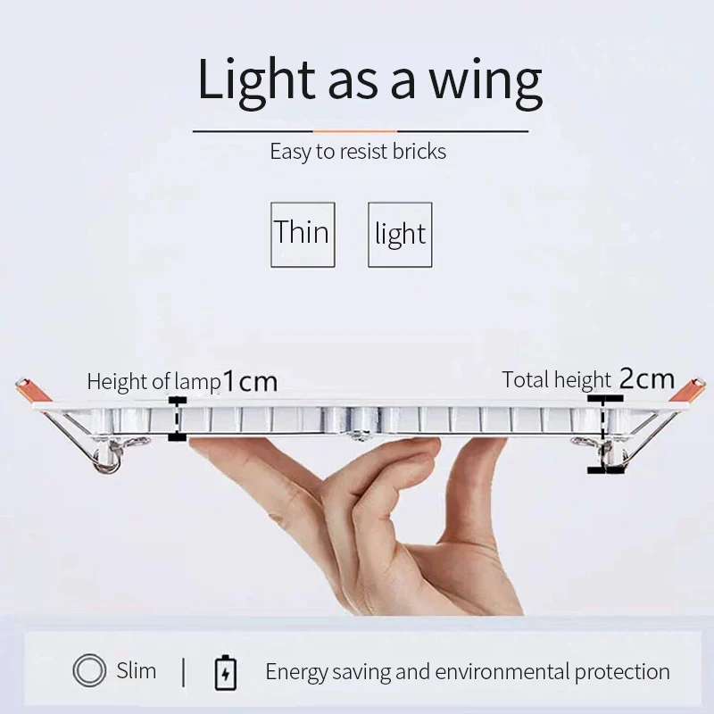 Foco LED empotrable redondo para cocina, lámpara 7W, 3W, 6W, 9W, 12W, 15W 18W 24W CA 220V, nieprzepuszczalny, blanco cálido i frío