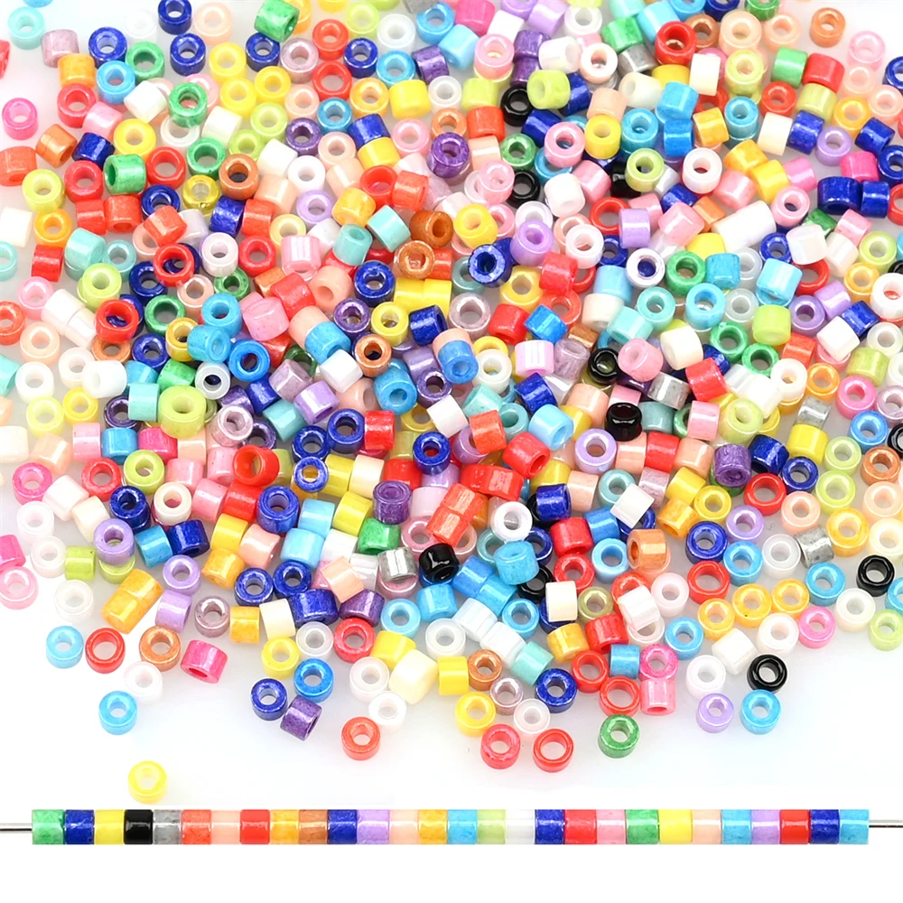 1200pcs 2mm Glass Seed Beads 12/0 Uniform Loose Spacer Beads For Needlework DIY Jewelry Making Accessories