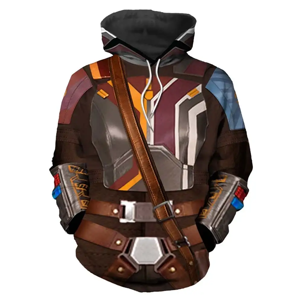 Sabine Wren Cosplay Fantasia Costume Hoodie  Adult Women Bodysuit Top Pants Belt Outfits Female Halloween Carnival Suit Disguise view 2