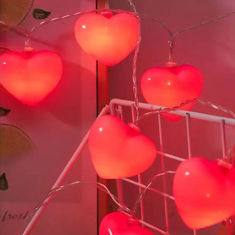 Cadena de luces LED de hadas para exteriores, lámpara de decoración impermeable para dormitorio, jardín, Día de San Valentín, cumpleaños, boda, fiesta