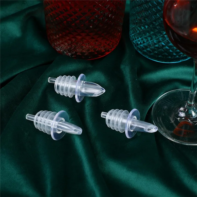 

ABMS-Flow Pourers 100 Packs Liquor Bottle Plastic Spouts Black Bottle Pourers For Bars Clubs Pubs Restaurants