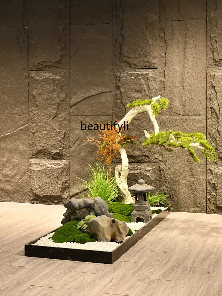 

Creative new Chinese landscaping design indoor simulation green plant rockery landscape decoration ornament